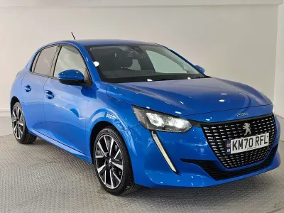 Used Peugeot 208 Allure 75 HP (55 kW) 2020 Blue Hatchback