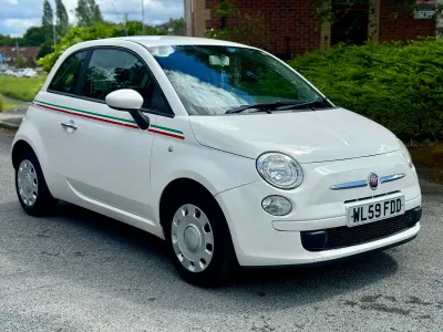 Used Fiat 500 Pop 69 HP (50 kW) 2009 White Cabriolet