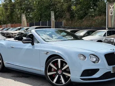 Used Bentley Continental GT Convertible Mulliner 529 HP (389 kW) 2016 Blue Cabriolet