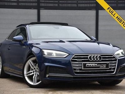 Used Audi A5 S-Line 190 HP (139 kW) 2017 Blue Coupe