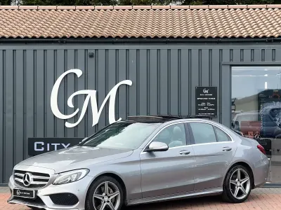 Used Mercedes C250 AMG line 204 HP (150 kW) 2015 Silver Sedan