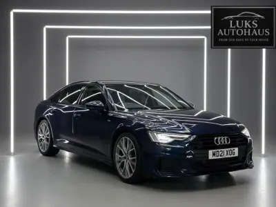 Begagnad Audi A6 Black Edition 204 HK (150 kW) 2021 Blå Sedan