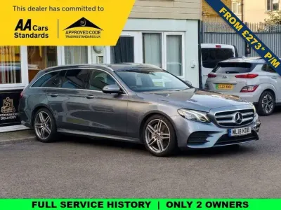 Used Mercedes E220 AMG line 194 HP (142 kW) 2018 Grey Estate