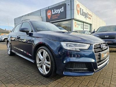 Used Audi A3 S-Line 150 HP (110 kW) 2018 Blue Sedan