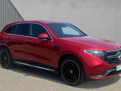 Used Mercedes EQC400 AMG Line Premium Plus 300 kW (408 HP) 2022 Manufaktur hyacinth red metallic SUV