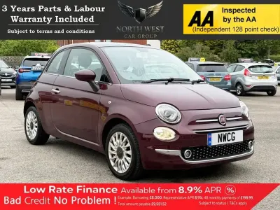 Used Fiat 500 Lounge 69 HP (50 kW) 2015 Red Hatchback