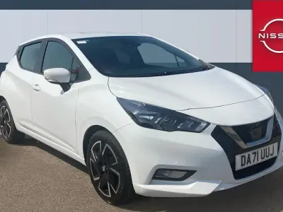 Used Nissan Micra Acenta 92 HP (67 kW) 2022 White Hatchback