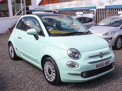 Used Fiat 500 Lounge 69 HP (50 kW) 2016 Green Hatchback