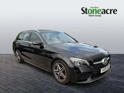Used Mercedes C220 AMG Line Premium 194 HP (142 kW) 2019 Black Estate