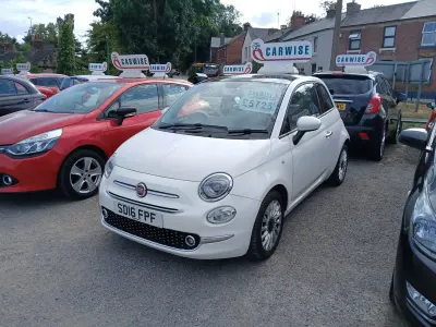 Used Fiat 500 Lounge 69 HP (50 kW) 2016 White Hatchback