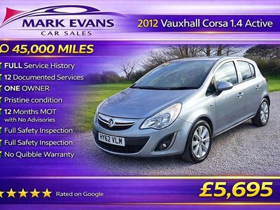 Used Vauxhall Corsa Active 2012 Silver Hatchback