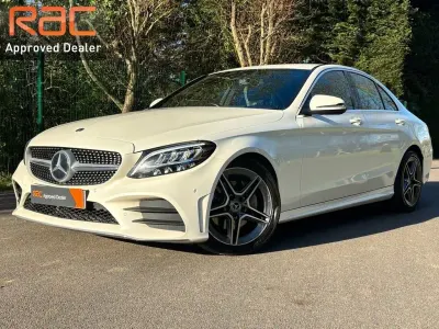 Used Mercedes C220 AMG line 194 HP (142 kW) 2018 White Sedan