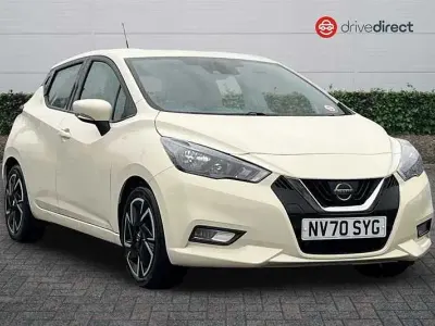Begagnad Nissan Micra Acenta 2021 Vit Halvkombi
