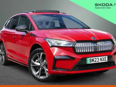 Used Skoda Enyaq iV SportlinePlus 194 kW (265 HP) 2023 Red SUV