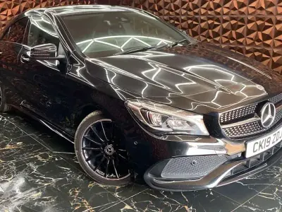 Used Mercedes CLA220 AMG line 170 HP (125 kW) 2019 Black Coupe