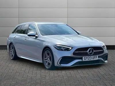 Used Mercedes C220 AMG line 217 HP (159 kW) 2023 Silver Estate