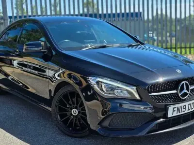 Used Mercedes CLA200 AMG line 156 HP (114 kW) 2019 Black Coupe