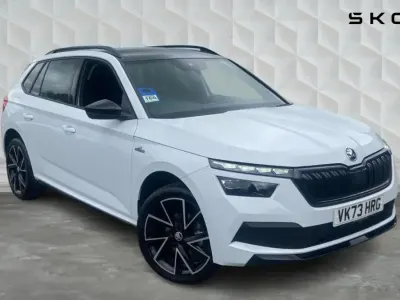 Used Skoda Kamiq Monte Carlo 150 HP (110 kW) 2023 Moon white metallic SUV