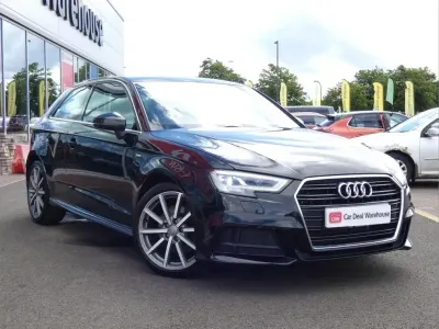 Used Audi A3 S-Line 190 HP (139 kW) 2017 Black Hatchback