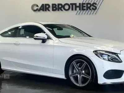 Used Mercedes C220 AMG line 170 HP (125 kW) 2018 White Coupe