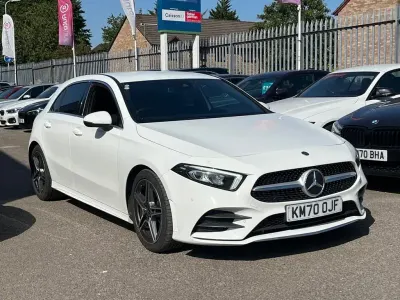Used Mercedes A200 AMG line 150 HP (110 kW) 2020 White Hatchback