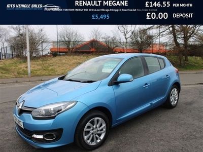 used Renault Mégane 1.5 DYNAMIQUE TOMTOM ENERGY DCI 2014,Low Mileage,80mpg,£0 Road Tax,Sat Nav,Cruise Control