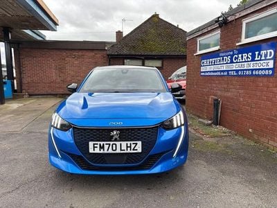 Used Peugeot e-208 Premium 100 kW (136 HP) 2021 Blue Hatchback