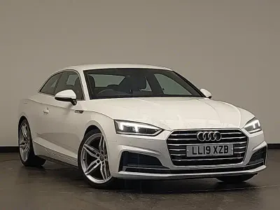 Used Audi A5 S-Line 150 HP (110 kW) 2019 White Coupe