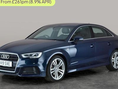 Used Audi A3 S-Line 116 HP (85 kW) 2019 Blue Sedan