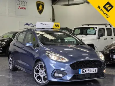 Second-hand Ford Fiesta ST-Line 140 CP (102 kW) 2019 Albastru Hatchback
