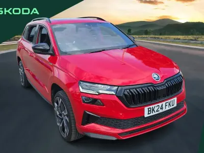 Used Skoda Karoq SportLine 150 HP (110 kW) 2024 Red SUV