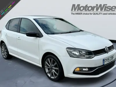 Used VW Polo Design 75 HP (55 kW) 2015 White Hatchback