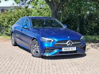 Used Mercedes C200 AMG line 204 HP (150 kW) 2025 Blue Sedan