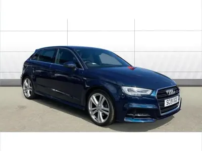 Used Audi A3 S-Line 113 HP (83 kW) 2019 Blue Sedan