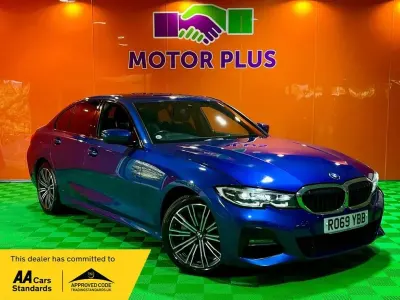 Used BMW 330e M Sport 292 HP (214 kW) 2019 Blue Sedan