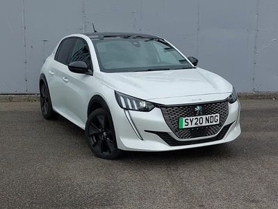 Used Peugeot e-208 GT-line 100 kW (136 HP) 2020 White Hatchback