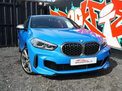 Used BMW M135 Comfort Edition 306 HP (225 kW) 2021 Blue Hatchback