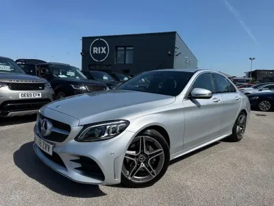 Begagnad Mercedes C220 AMG line 194 HK (142 kW) 2019 Silver Sedan