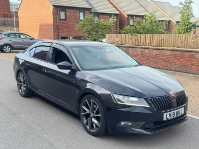 Used Skoda Superb SportLine 150 HP (110 kW) 2018 Black Hatchback