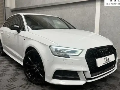 Used Audi A3 Sportback Black Edition 150 HP (110 kW) 2019 White Hatchback