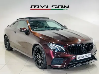 Used Mercedes E220 AMG Line Premium 194 HP (142 kW) 2018 Red Coupe