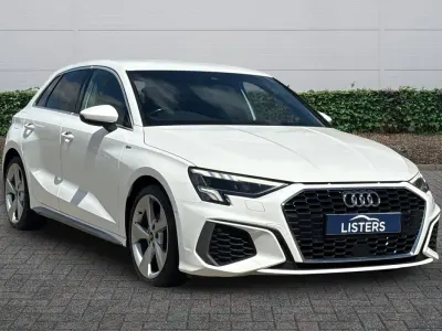 Used Audi A3 S-Line 150 HP (110 kW) 2022 White Sedan