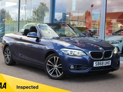 Usado BMW 218 Sport Line 136 HP (100 kW) 2018 Azul Cabrios
