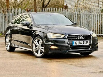 Used Audi A3 Sportback S-Line 2014 Black Hatchback