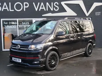 Used VW T6 Highline 150 HP (110 kW) 2018 Black Van