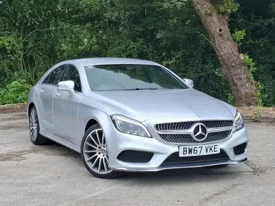 Used Mercedes CLS220 AMG line 177 HP (130 kW) 2018 Silver Coupe