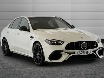 Used Mercedes C63 AMG AMG 671 HP (493 kW) 2025 Opalite white bright Sedan