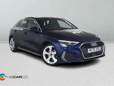 Used Audi A3 Sportback S-Line 150 HP (110 kW) 2020 Blue Hatchback