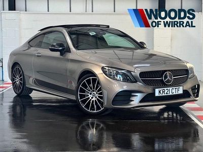 Begagnad Mercedes C220 AMG line 2021 Grå Sportkupé
