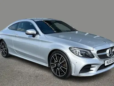 Used Mercedes C300 AMG Line Premium 258 HP (189 kW) 2019 Silver Coupe